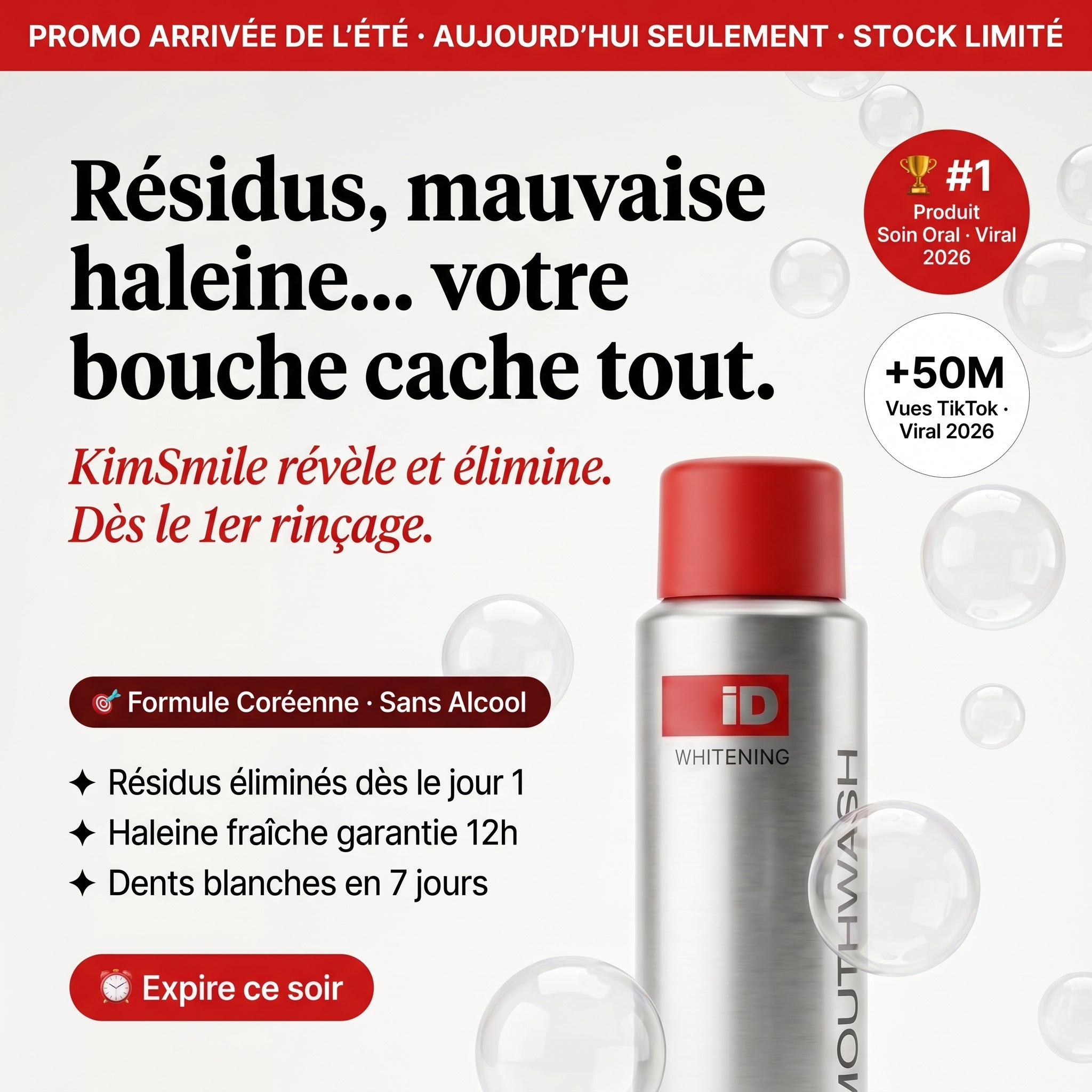 Ce que ta brosse à dents laisse chaque soir, KimSmile te le montre. Dès le 1er rinçage.